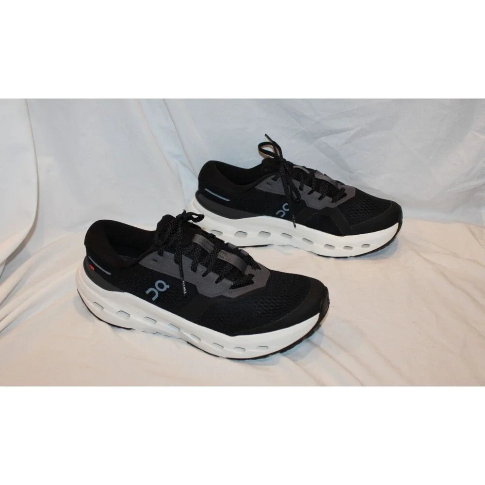 ON CLOUD MEN'S CLOUDRUNNER 3 RUNNING ATHLETIC SNEAKERS BLACK IVORY 9.5